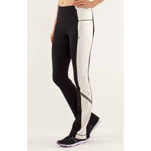 Lululemon Run: Ice Queen Pant Women’s 4 / XS Black / Polar Cream